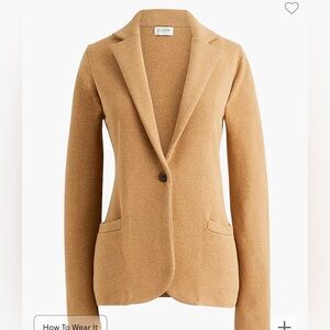JCrew sweater blazer. Camel color excellent condition. Size large